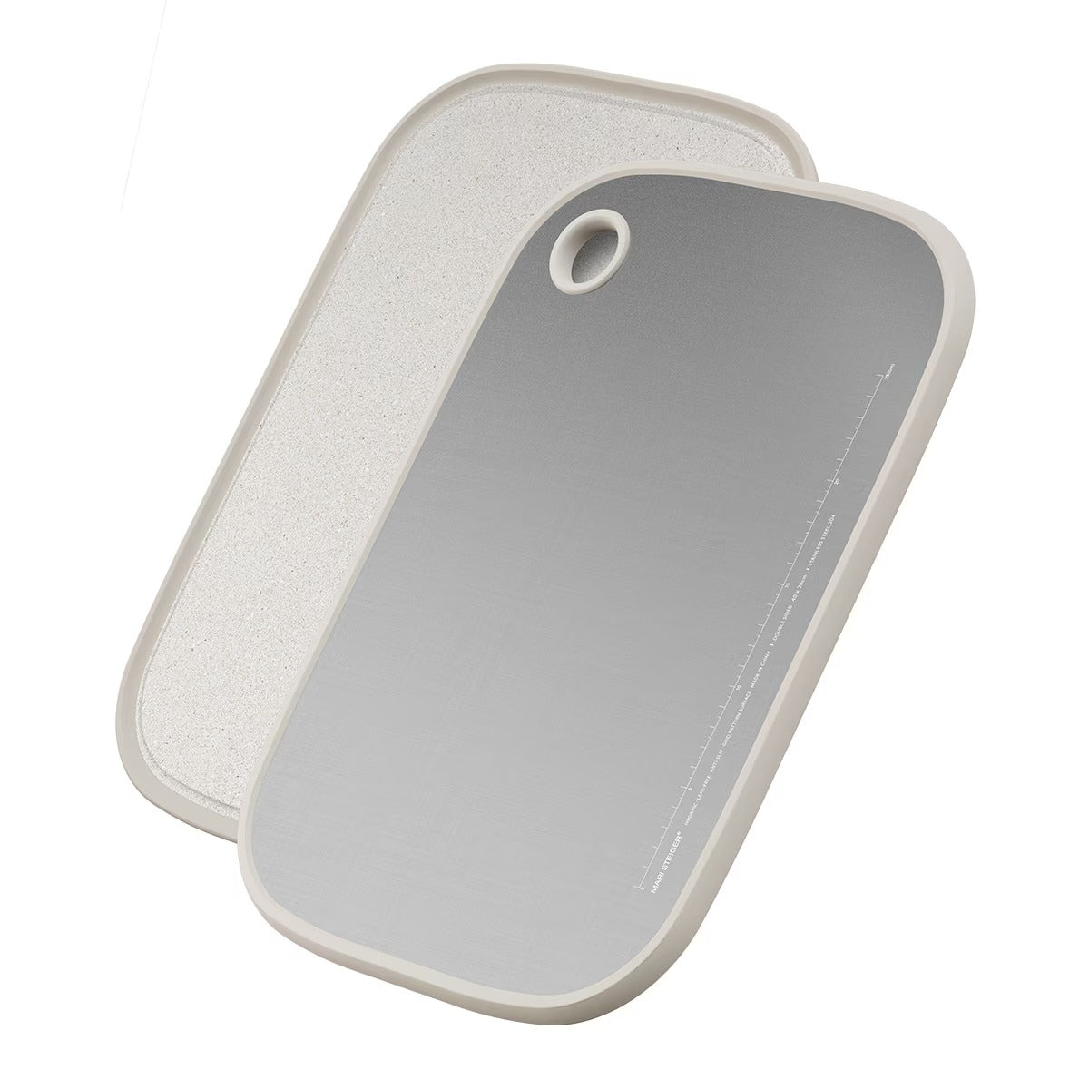 Mari Steiger 2-Way Index Cutting Board Set (4-Piece) - Antimicrobial Dual-Sided Kitchenware with Stand