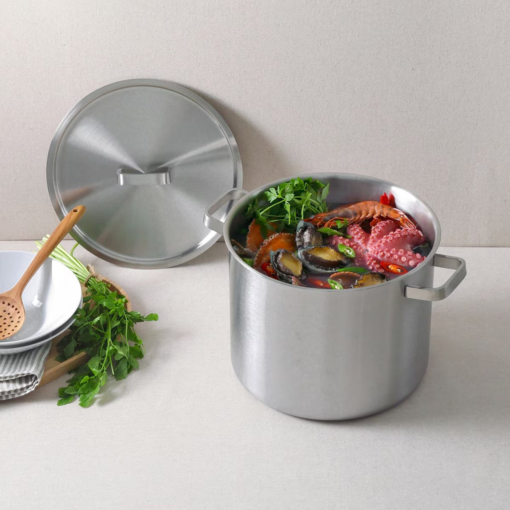 Cookever 5-Ply Heavy-Duty Stainless Steel Stock Pot (13 Liters) - Large Capacity