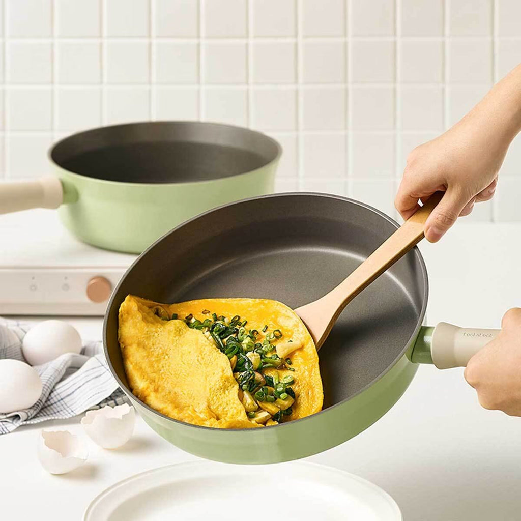 LocknLock Suit Non-Stick Frying Pan Set (2-Piece, 22/26cm) - Mint/Pink