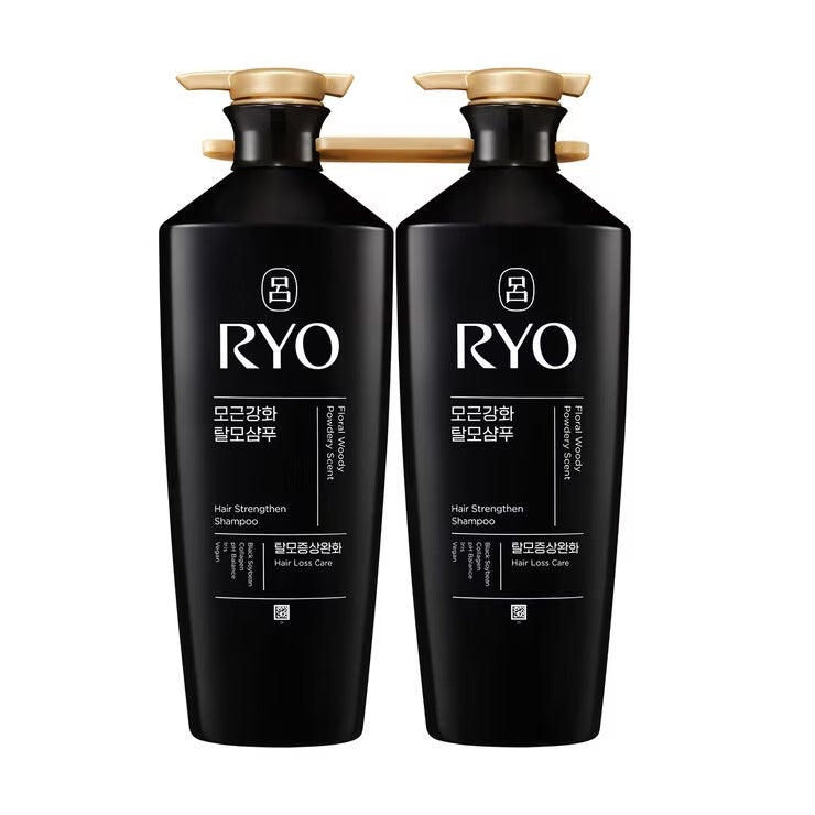 Ryo Hair Strengthen & Loss Care Shampoo (820ml x 2-Pack) - Premium Korean Herbal Scalp Therapy