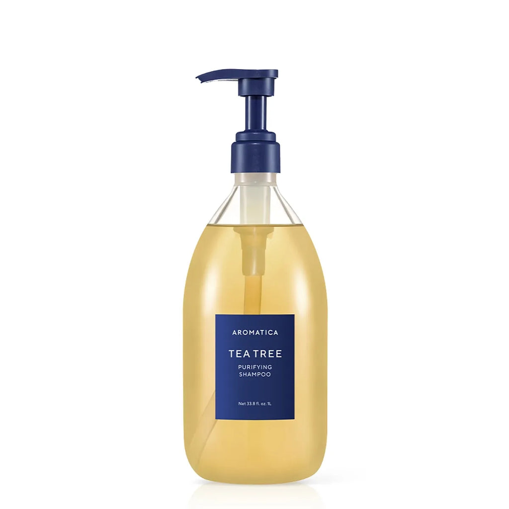 Aromatica Teatree Purifying Shampoo (1L) - Vegan Scalp Care for Oily & Itchy Scalp