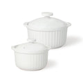 Ssueim Mild White Ceramic Egg Steamer (2-Pack) - Microwave Safe & Elegant Design