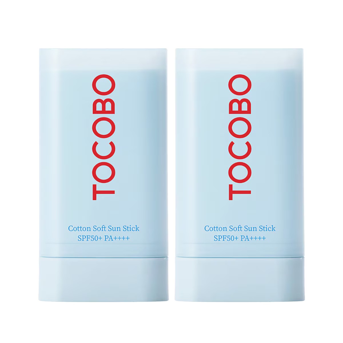 Tocobo Cotton Soft Sun Stick SPF50+ PA++++ (19g x 2-Pack) - Vegan Matte Finish & Sebum Control