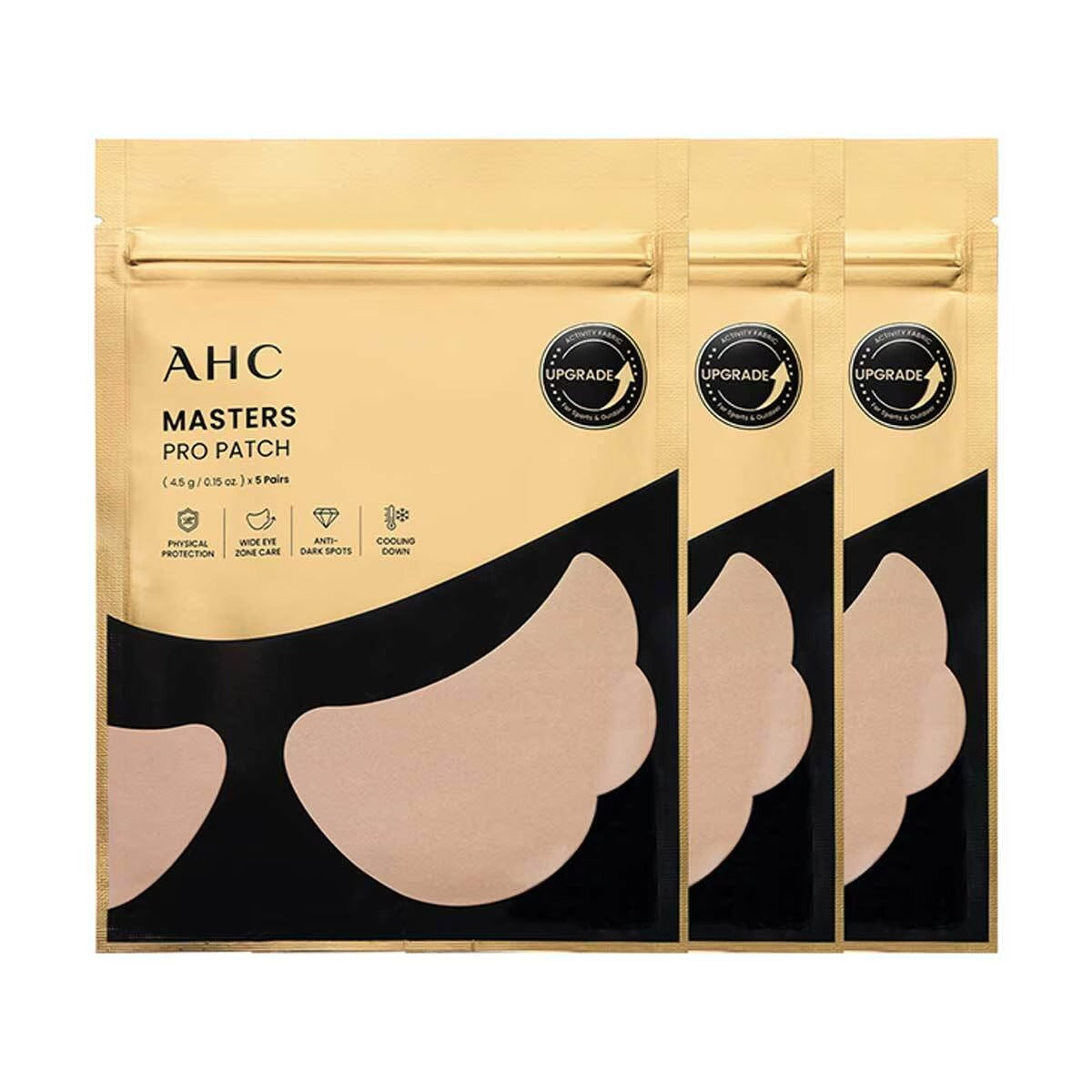 AHC Masters Air Rich Sun Patch (5 Pairs x 3 Packs) - Premium UV Protection & Cooling Care for Outdoor Sports