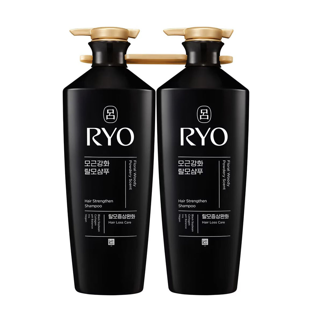 Ryo Hair Strengthen & Loss Care Shampoo (820ml x 2-Pack) - Premium Korean Herbal Scalp Therapy