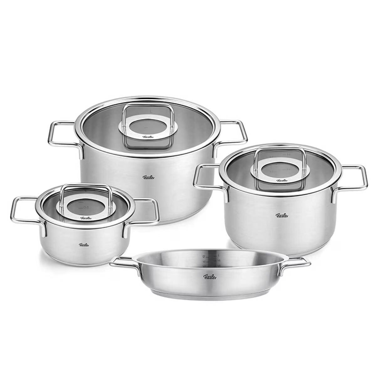 Fissler Pure Glass Cookware 7-Piece Set - Premium German Design & Durability
