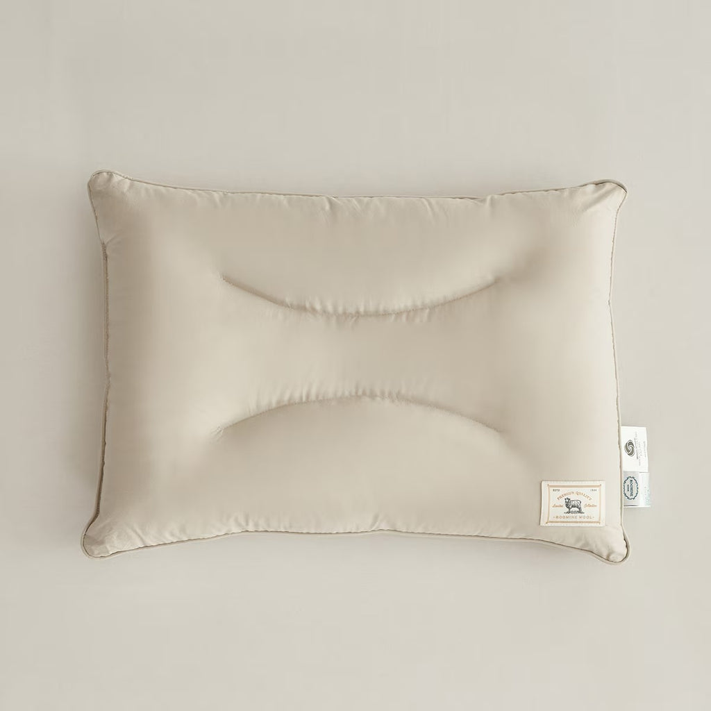 Roomine Home Premium Wool Cervical Pillow (30x45cm) - Ergonomic Neck Support
