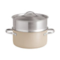 Edelkochen Premium 3-Ply Stainless Steel Pot (20cm) with Steamer Insert - Versatile 2-in-1 Set