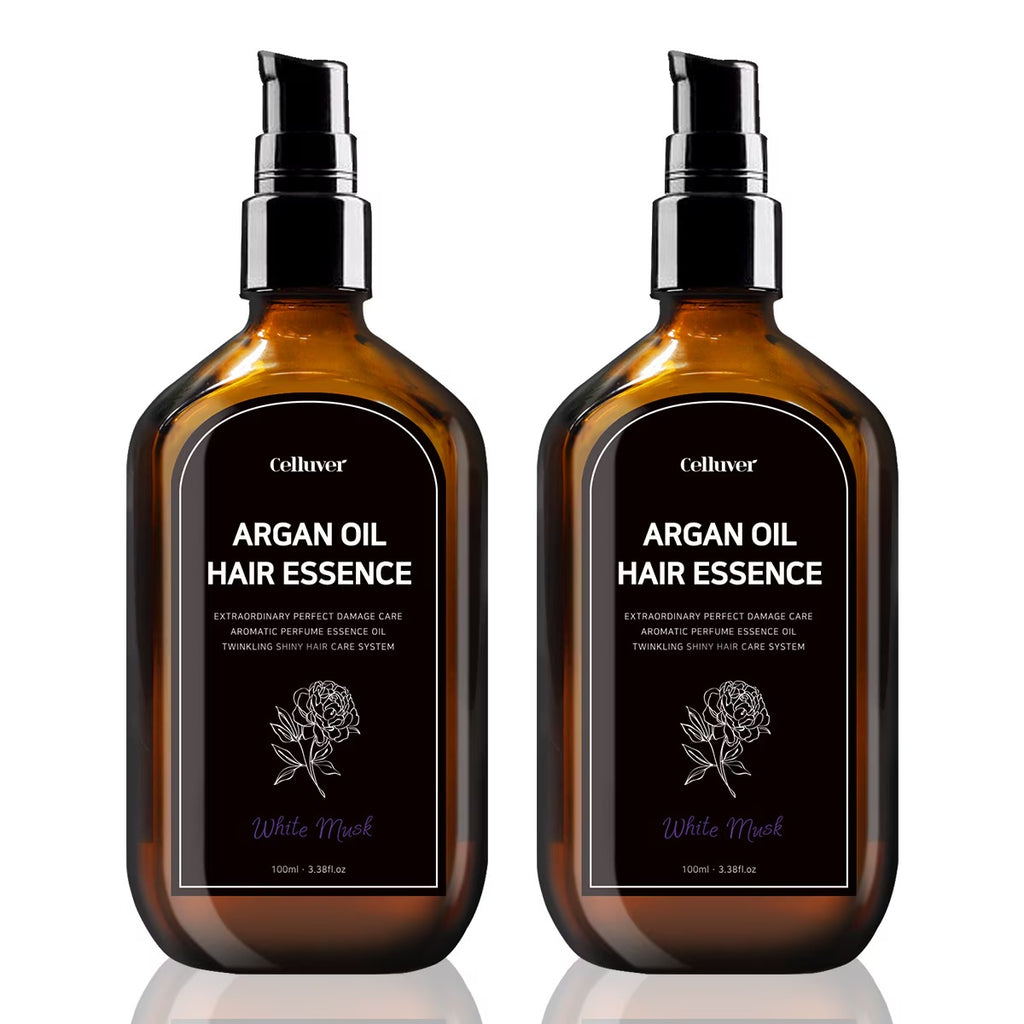 Celluver Argan Oil Hair Essence (100ml x 2-Pack) - Non-Sticky Intensive Nourishment & Signature Scent
