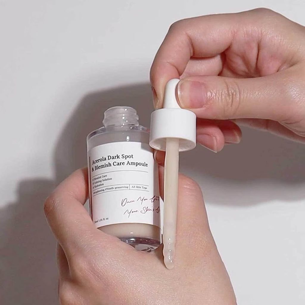 Raviel Acerola Dark Spot & Blemish Care Ampoule (30ml x 3-Pack) - Vitamin C Brightening Serum