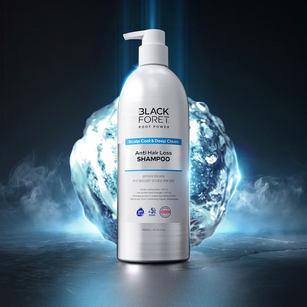 Blackforet Frozen Scalp Cool Deep Clean Shampoo (1050ml) - Large Capacity Carbonated Cooling Care