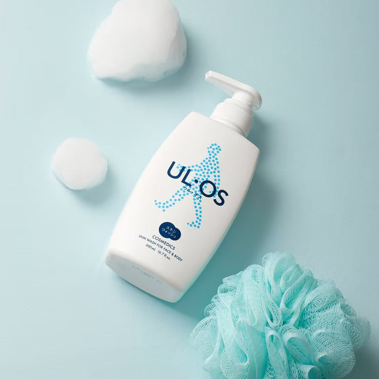UL·OS Skin Wash for Men (500ml x 2-Pack) - All-in-One Face & Body Cleanser