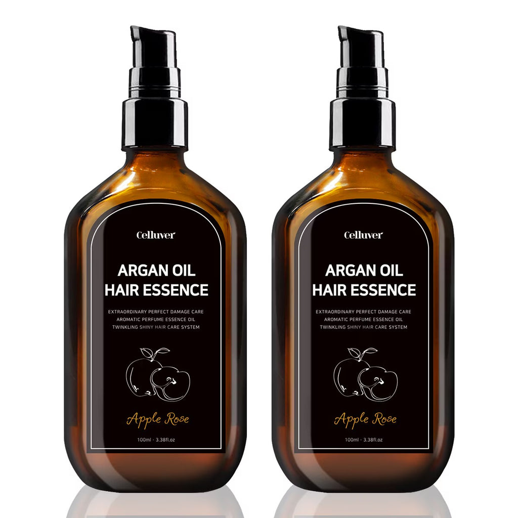 Celluver Argan Oil Hair Essence (100ml x 2-Pack) - Non-Sticky Intensive Nourishment & Signature Scent