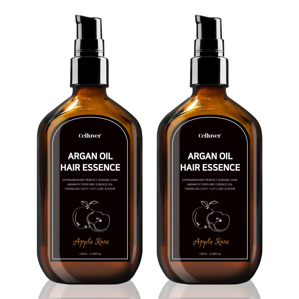 Celluver Argan Oil Hair Essence (100ml x 2-Pack) - Non-Sticky Intensive Nourishment & Signature Scent