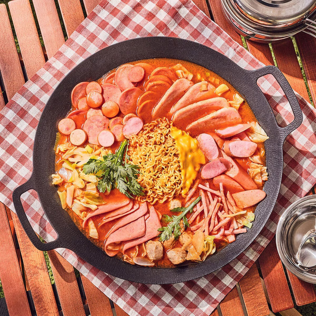 Glasslock Chef Topf IH Multi-Griddle Pan (39cm) - Large Non-Stick Korean BBQ & Camping Pan