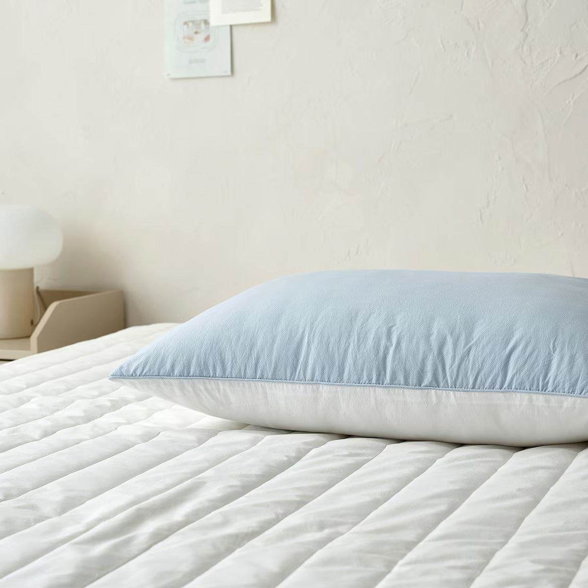 April At Home Premium Cotton Pillow Case Set (2-Pack) - Blue/White