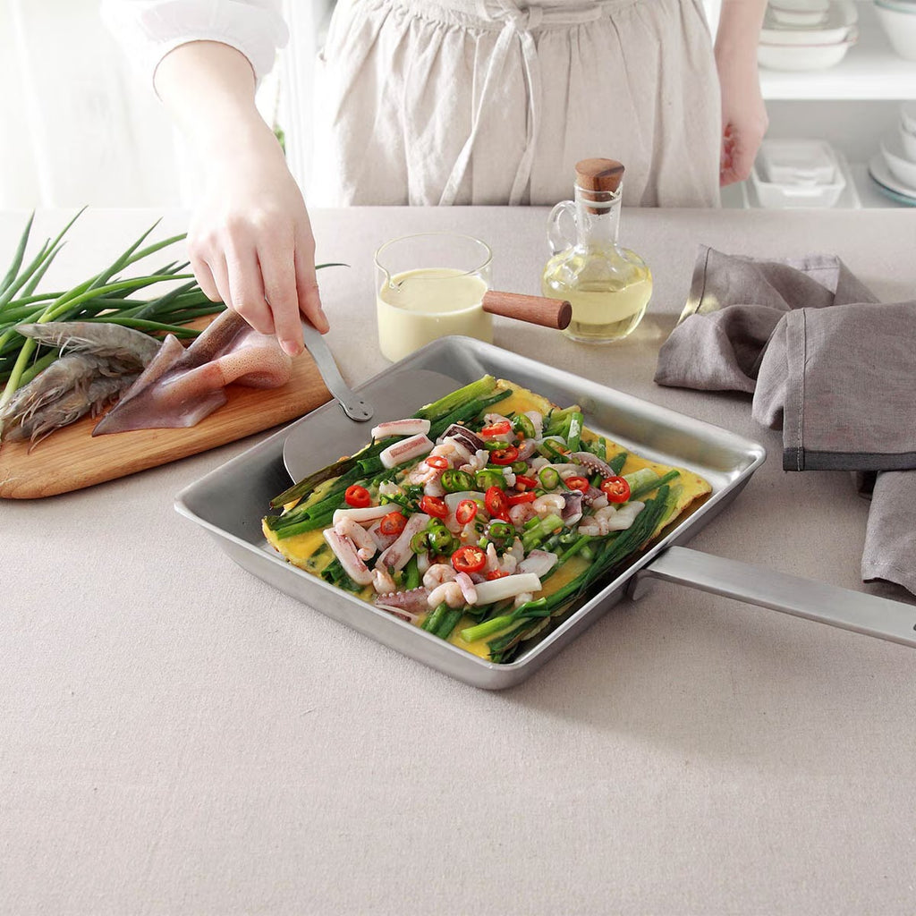 Cookever Premium Stainless Steel Multi-Rectangle Pan - Versatile Induction Griddle