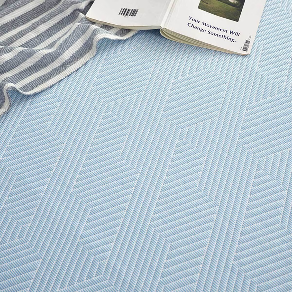April At Home Premium Cooling 3-Layer Mesh Pad (Single) - Ice Blue